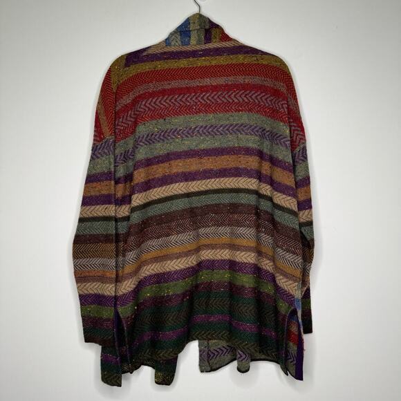 Etro Striped Multicolor Open Cardigan 40 - Picture 3 of 11